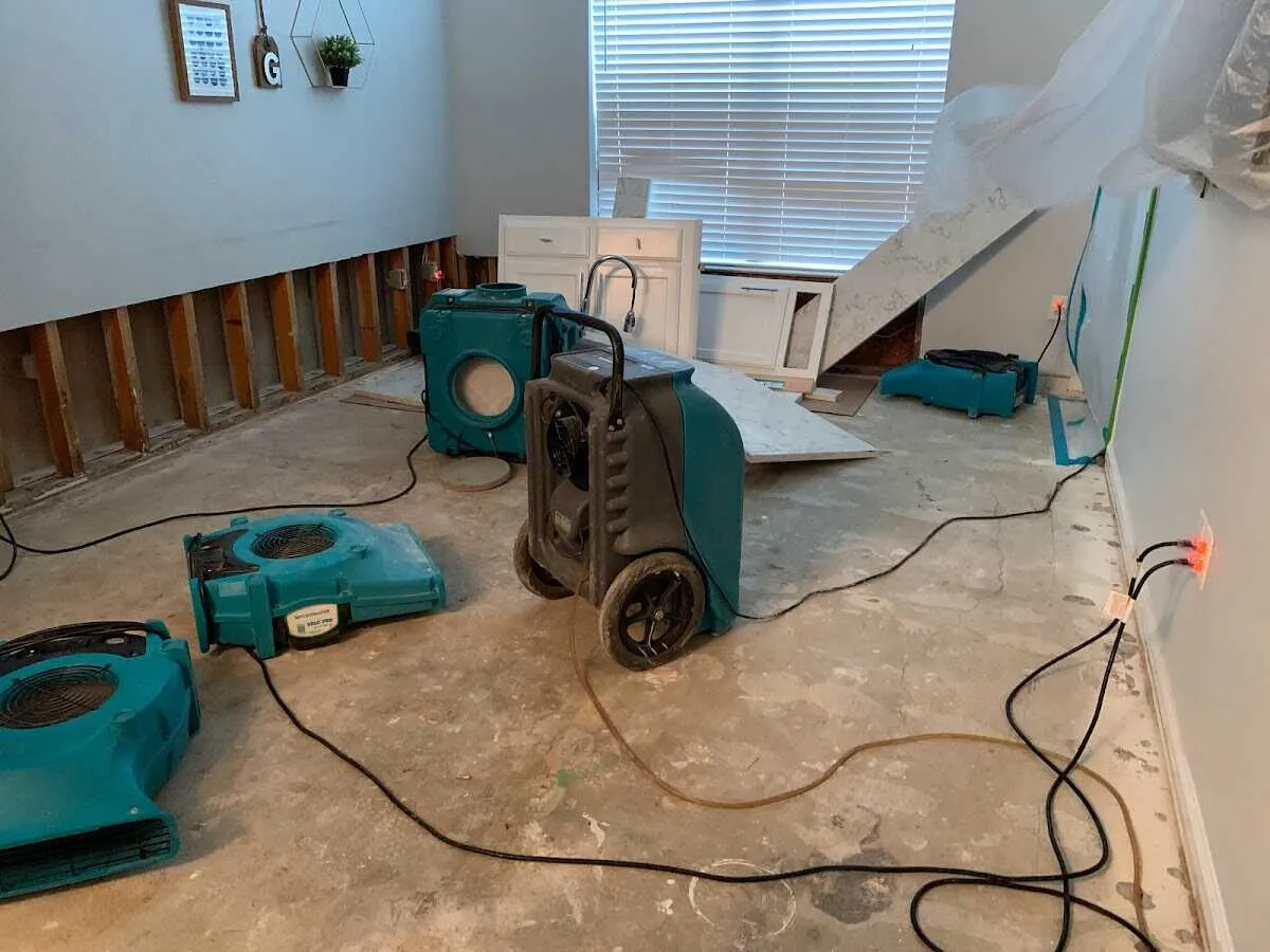 Dehumidifier in flood-cut room for Water Extraction & Removal in Solebury